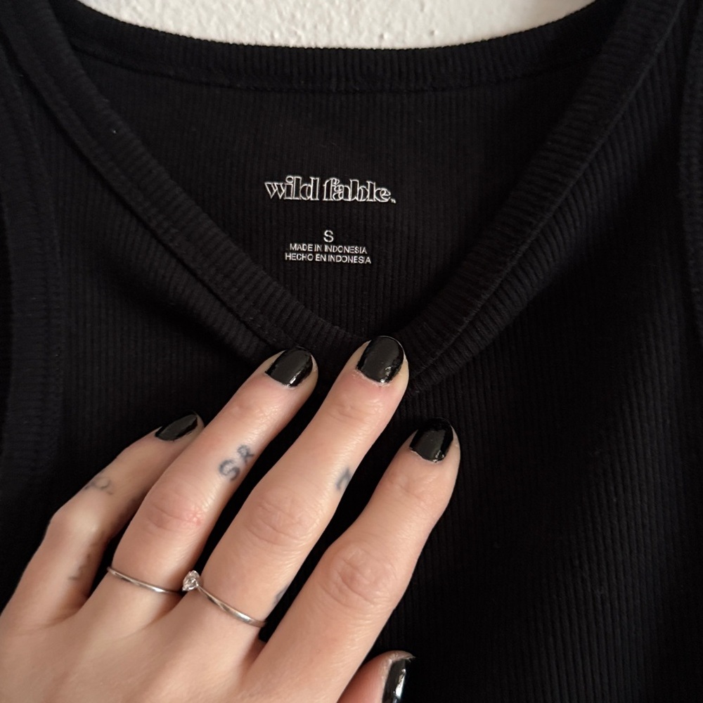 Wild Fable • Black Cropped Tank Top • Women’s Size Small - Picture 3 of 6